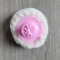 Piumino da cipria rosa con manico a fiocco e morbida fibra per neonati - Piumino da cipria singolo / Manico Rosa