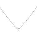Minimalist silver initial D alphabet pendant necklace with a fine cable chain link - Steel D