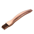 Rose gold stainless steel scallion silk cutter with ergonomic handle and sharp blades - Rose Gold