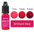 Brilliant red liquid dye for DIY candles and soaps in 10ml leak-proof bottle - 10ml / Bright Red