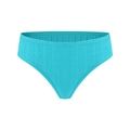 Tiefblauer Damen Tanga aus gerippter Baumwolle mit elastischer Passform und Komfort - Mittelblau