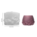 Cylindrical silicone mold for DIY candles with embossed vine floral patterns 8x9.5cm - Style 3 Embossed Vine Cylinder