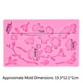 Roze siliconen mal met pruimenbloesem en kersenbloesem voor fondant en DIY taartdecoratie - Roze