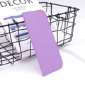Portable light purple PU leather sunglasses pouch with side opening and fine stitching - Bright Purple