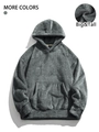 Felpa Big & Tall grigio scuro con tasca a marsupio e morbida trama in pile - XL / grigio scuro