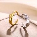 Anelli aperti sagoma del corpo artistico in acciaio inossidabile placcato oro e argento - Corpo Artistico (JZ6662) / Oro