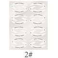 Reusable smokey eyeshadow stencils set style 2 featuring 8 pairs of makeup guides - Model 2: Smokey Eyeshadow