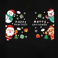 Christmas window sticker set with Santa Claus and snowman for holiday glass decoration - YCSD041 Happy Christmas Party