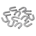 Silver stainless steel U-shaped letter charms for DIY bracelet and necklace jewelry making - Letter U