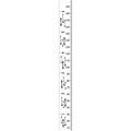 Cartoon canvas growth chart for kids height measurement scale 10 to 190 cm - Arrow + Inch Style
