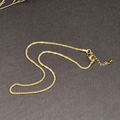 Elegant 18K gold-plated braided chain bracelet featuring a secure clasp and K18 hallmark - Woven Braid Chain (L200) - Gold
