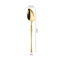 Polished golden stainless steel dinner spoon, 18cm length with sleek mirror finish - Gold (Dessert Spoon)