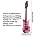 Aufblasbare PVC-Spielzeuggitarre in Rosa mit Rock-n-Roll-Druck für Partys, 93 cm - Gitarre 95CM / Rosa