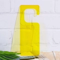 Clear yellow acrylic door hanger sign with minimalist design on white brick background - Lemon Yellow (Transparent) / Blank