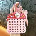 Creative pink rabbit magnetic steel ball drawing board toy keychain for bag accessory - Rabbit Magnetic Board Style / Pink