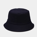 Detail shot of navy cotton sun hat featuring reinforced stitching on the brim - M(56-58cm) / Navy Blue