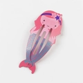 Pink BB hair clip for kids featuring a cute cartoon mermaid and star decoration - Red Mermaid