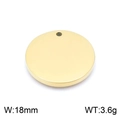Minimalist golden round disc pendant for DIY jewelry, 18mm diameter, 3.6g weight - Gold 18mm (KLJ7701-Z)