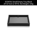 Black PU leather jewelry display tray for rings and watches 20x15x3cm model EC04701 - Black Small Double-sided Flat Tray