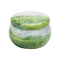4.4oz metal candle tin with lid featuring a green impressionist landscape painting - 75*50MM C232 Scenery Oil Painting Empty Tin