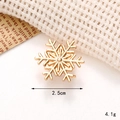 Golden snowflake charm for shoes and accessories, 2.5cm size with metallic finish - C281 25mm Gold Snowflake