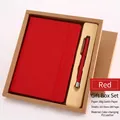 A5 Notebook with Pen Gift Set Red