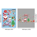 Adesivi natalizi elettrostatici con Babbo Natale e pupazzo di neve in set 60x45cm - 45x60cm / Set Cartoon Babbo Natale e Pupazzo di Neve (Statico Senza Colla)