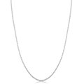 Minimalist silver-plated cable chain necklace with polished finish and classic links - Silver