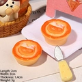 Miniature de tarte aux œufs en résine en forme de chat avec assiette pour décor de poupée - Tarte Fesses de Corgi