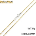 2mm Width - 50cm Length Two-tone (Gold & Silver)