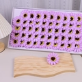 Scented artificial sunflower soap flower heads in purple and yellow for gift boxes - Sunflower / 50 Pcs/Box / Purple Sunflower