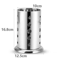 Gold stainless steel chopstick holder with apple cutout and wide non-slip base - 10CM Standard Apple-hole With Base