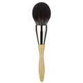 Extra large fluffy loose powder brush with wooden handle and soft bionic hair bristles - Style 2 Black Bristles Curved Handle