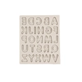 Molde de silicona con letras y textura de costura para chocolate y manualidades DIY - #1-Estilo de Textura de Puntada / Gris