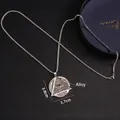 Collana vintage in acciaio inossidabile con ciondolo occhio turco e design massonico - Occhio del Diavolo + Catena in Acciaio da 70cm