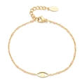 Elegant gold stainless steel bracelet featuring pink beads and Turkish evil eye charm - Evil Eye - Pink Beads