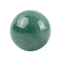 Polished natural green crystal sphere with smooth glossy finish on white background - 40mm / Green Aventurine