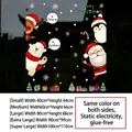 Christmas window decals with Santa Claus reindeer and snowmen in five various sizes - Christmas Waving