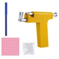 Professional ear piercing kit with yellow gun, marker pen, silver studs and ear plugs - Gold Ear Gun Kit (Includes 98 Studs + Ear Plugs) / Gold
