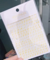 Detailed view of 3D gold alphabet nail stickers featuring artistic lettering style WG720 - Yellow (WG720)