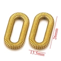 Golden oval stainless steel textured jewelry connectors for DIY earrings making - Gold-4