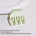 Mint green matte square hair claw clip, 3.8cm small resin shark clip for women styling - Mint Green High Ponytail 3.8cm Claw Clip (9#)