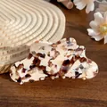 Elegant tortoiseshell acetate cloud hair claw clip with marble texture in beige and brown - Marbled Brown