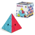 FanXin Pyramid Cube 3x3 educational toy with smooth rotation in vibrant four-color plastic - FX8808 Pyraminx Speed Cube