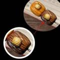 Perles en bois de santal vert avec plaques d'écritures gravées dorées pour bijoux - Tablette d'Incrustation d'Or en Bois de Yaochen
