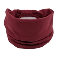 Bohemian style wide elastic sports headband in dark wine red soft knitted fabric - Dark Red