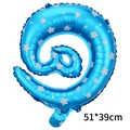 Palloncino blu da 16 pollici con motivo a stelle per decorazioni di compleanni - Chiocciola Stampata / Stella Blu