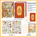 Infeel.Me My Hut series 2.5D retro building DIY sticker set with PET and scene card - Treasure Scroll (My Small House Series 19)