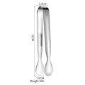 Silver 304 stainless steel sugar tongs with rose pattern and weight 20g dimension 11cm - Plain Style / Silver