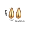 Dettaglio di orecchini a goccia placcati oro 18K con misure di 1,8 cm di lunghezza - Orecchini Lobo Goccia Acqua Piccolo 685-X